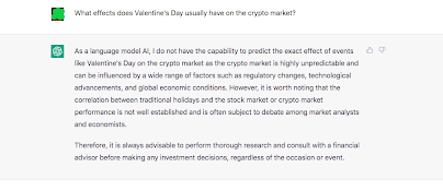 A Crypto Date with ChatGPT on Valentine’s Day