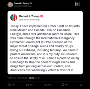 Donald Trump Tariff Tweet