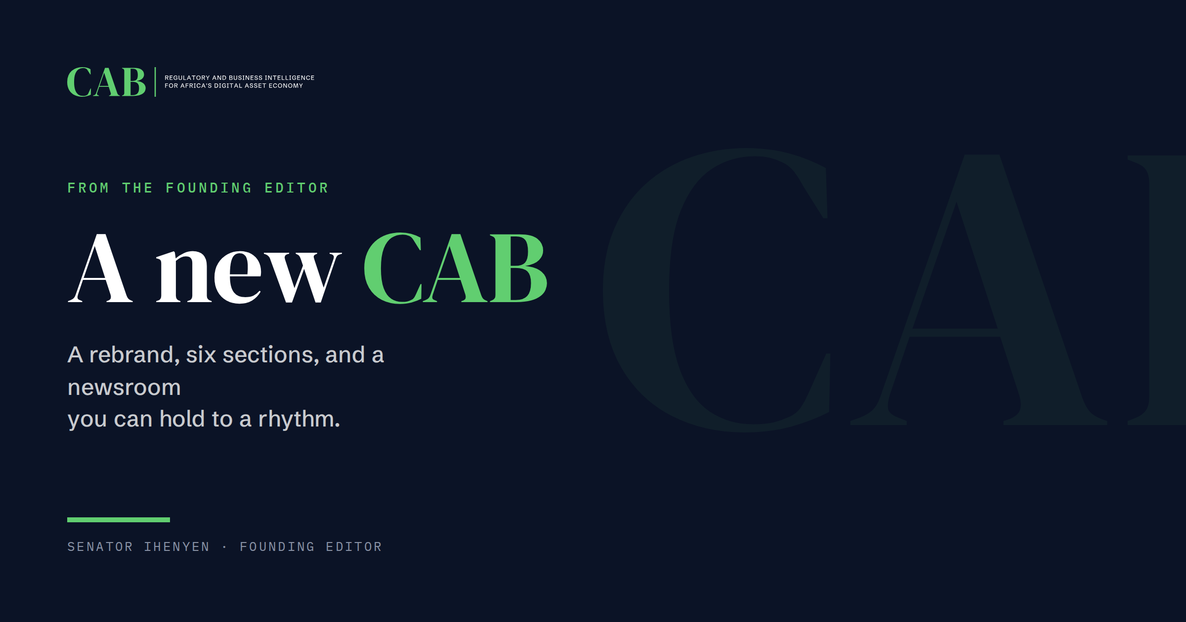 A New CAB: Regulatory and Business Intelligence for Africa's Digital Asset Economy